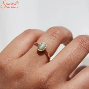 oval cats eye gemstone ring
