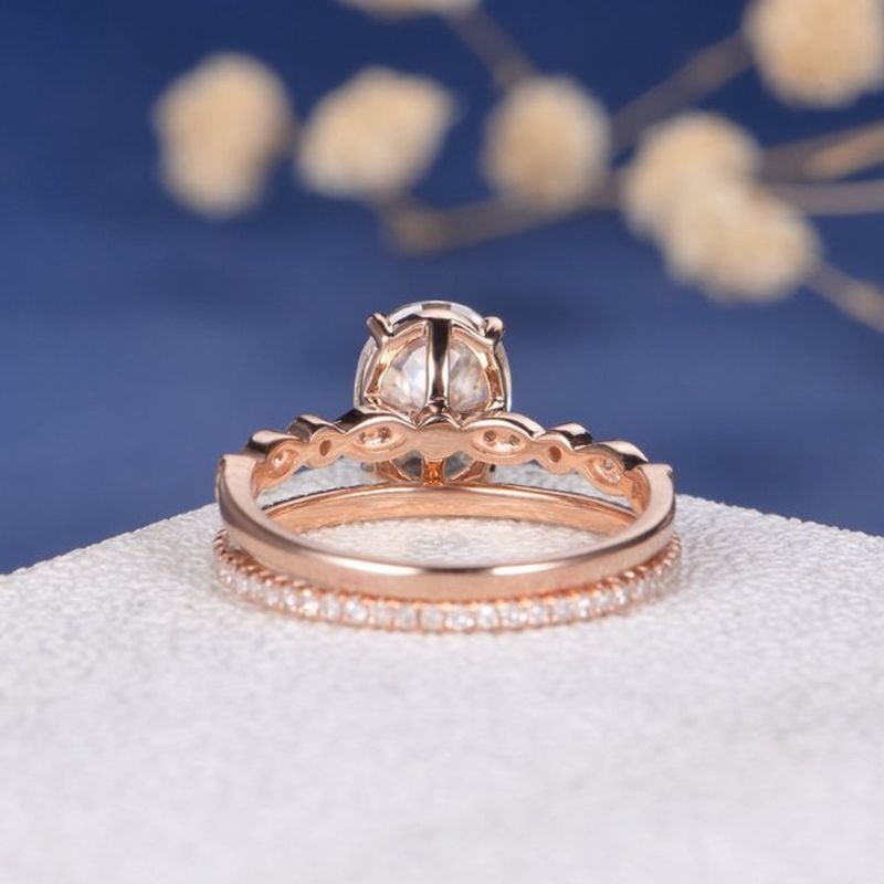 The Royal Ring Set - Diamond Solitaire Engagement Ring and Crown Curved  Wedding Band | Praise Wedding Shop