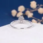 pear cut moissanite diamond engagement ring