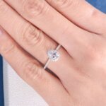 pear cut moissanite diamond engagement ring
