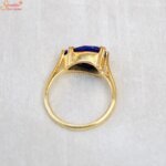 pear shape lapis lazuli gemstone ring