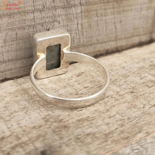 rectangle shape lapis lazuli ring