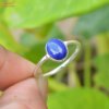 round shape lapis lazuli gemstone ring