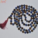 tiger eye and lapis lazuli beads necklace