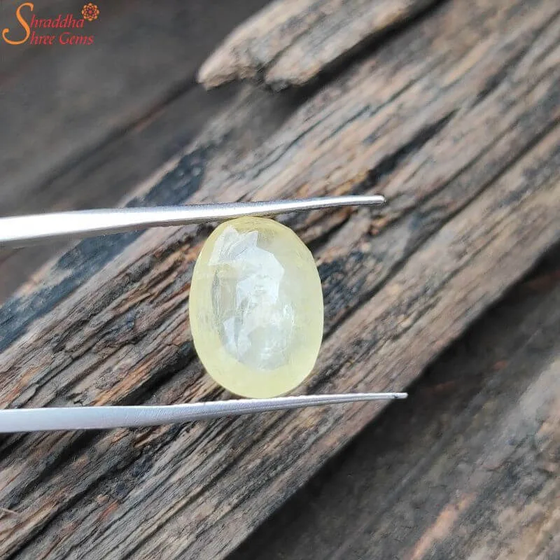 unheated loose yellow sapphire gemstone