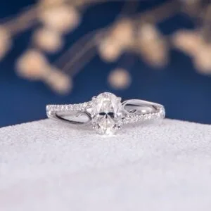 unique moissanite diamond wedding ring