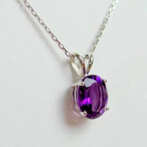 sterling silver amethyst pendant