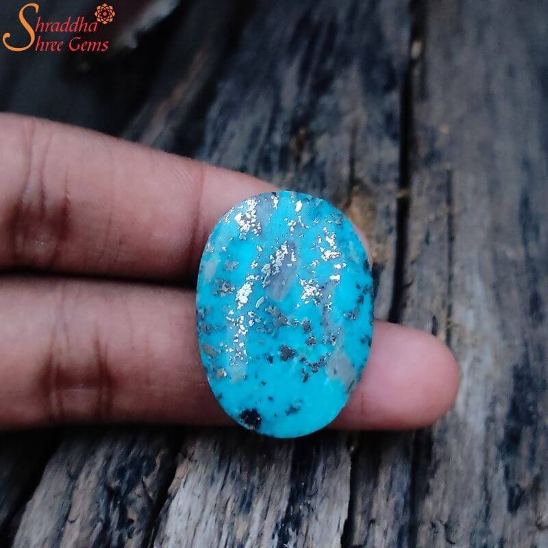 Unheated Iran Turquoise Gemstone, Firoza Stone
