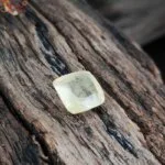 certified cushion shape yellow sapphire ring