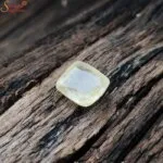 certified cushion shape yellow sapphire ring