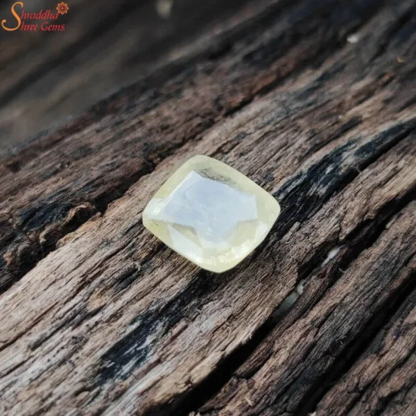 certified cushion shape yellow sapphire ring