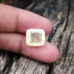 certified cushion shape yellow sapphire ring