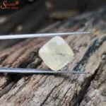 cushion shape yellow sapphire gemstone