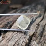 cushion shape yellow sapphire gemstone