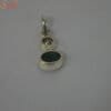 emerald pendant with natural zircon