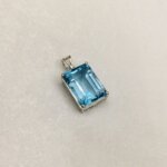 natural blue topaz pendant