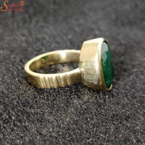 Natural Emerald Ring, Panna Gemstone Panchdhatu Ring
