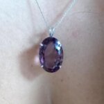 oval amethyst necklace