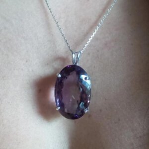 oval amethyst necklace