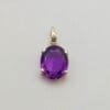 oval shape amethyst pendant