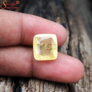 12.68 Carat Sri Lanka Yellow Sapphire Gemstone, Pukhraj Stone