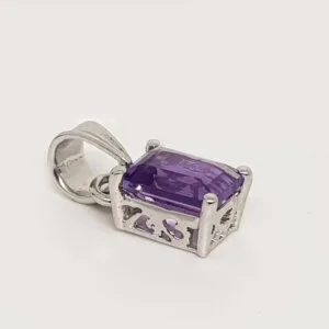 sterling silver amethyst pendant
