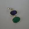 yellow sapphire and green onyx gemstone pendant