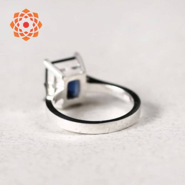 Radiant Blue Sapphire Ring