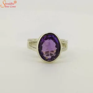 natural amethyst gemstone ring