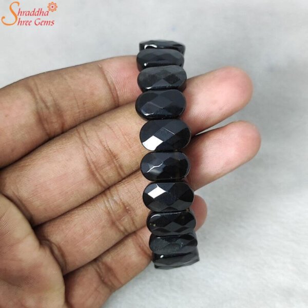 Natural Black Tourmaline Stone NEGATIVITY ABSORBER Bracelet  Mine Galleria