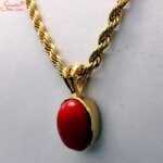 certified coral pendant