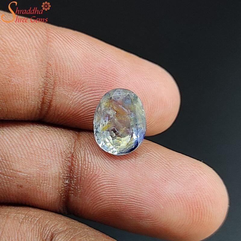 4.47 Carat Pitambari Gemstone, Natural Bicolor Sapphire Stone