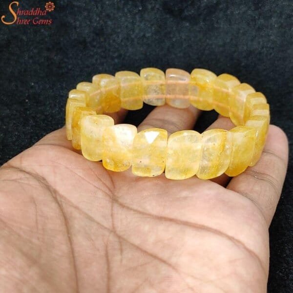 Raw Citrine Crystal Bracelet - Uniquelan Jewelry