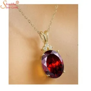 garnet diamond pendant