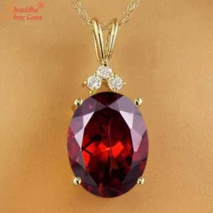 garnet diamond pendant