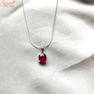 genuine ruby gemstone necklace