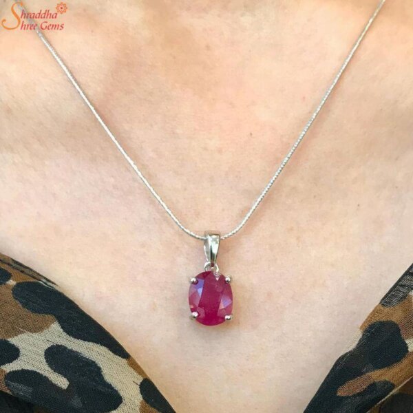 genuine ruby gemstone necklace
