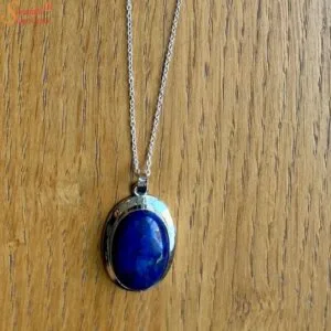 lapis lazuli silver pendant