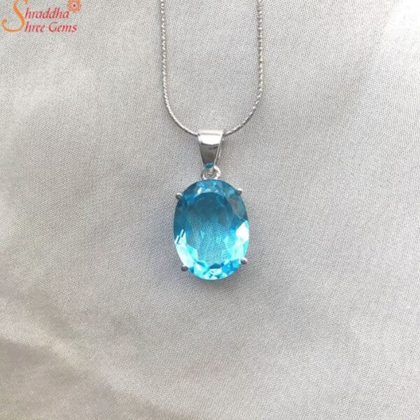 large blue topaz necklace