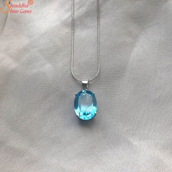 Light blue topaz deals necklace