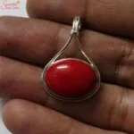 large coral pendant