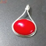 large coral pendant
