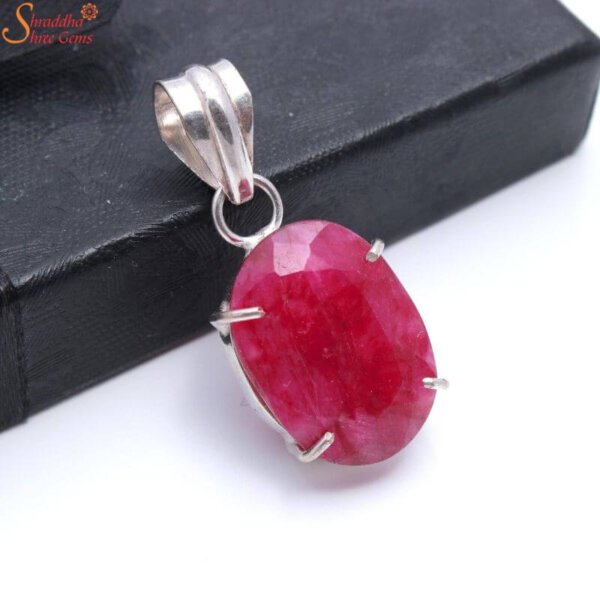 large ruby gemstone pendant