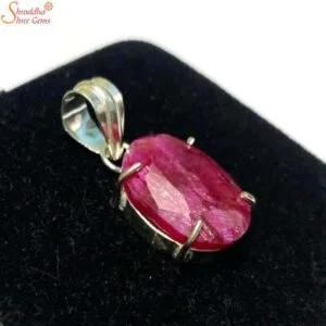 large ruby gemstone pendant