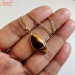 marquise tigers eye necklace