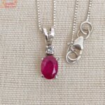 natural ruby gemstone pendant