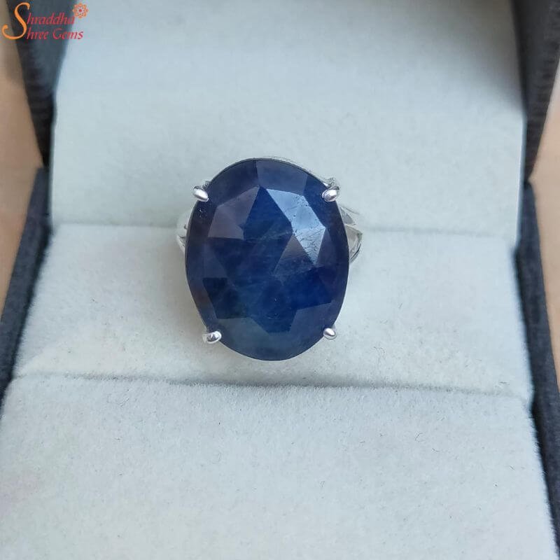 GIA Certified 10.78 Carat Periwinkle Blue Sapphire Diamond Platinum Ring -  petersuchyjewelers