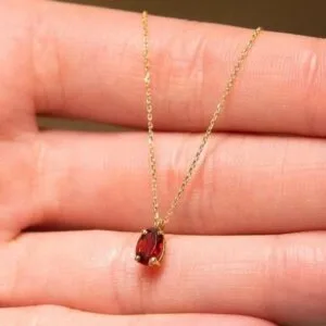 oval garnet pendant
