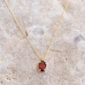 oval garnet pendant