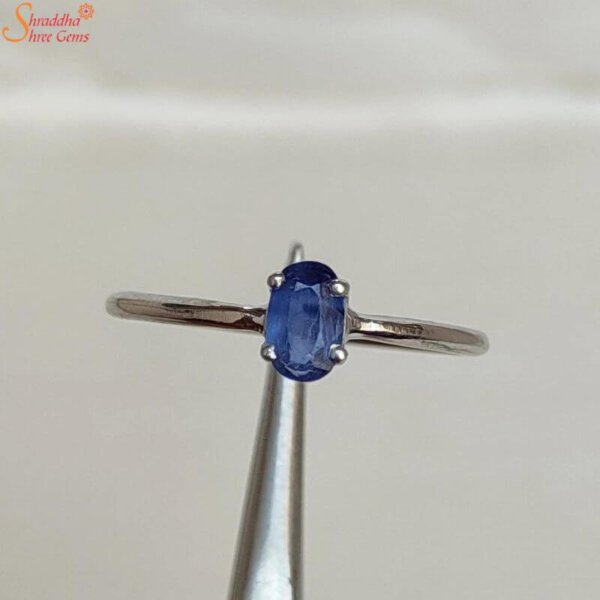 Pre-owned Handmade Natural Blue Sapphire Ring Natural Neelam Stone Ring  Ceylon Sapphire Ring 925 | ModeSens